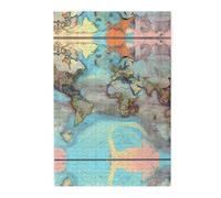 Rompecabezas de madera con mapa del mundo de dibujos animados, 1000 piezas, actividad familiar relajante para adultos, rompecabezas de paisaje colorido en caja de plástico, regalo de decoración del