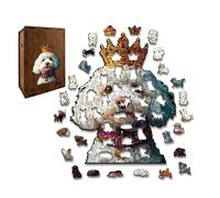 Rompecabezas de madera con perro | Decorativo a encastre | Rompecabezas mentales - para coleccionistas mujeres hombres familias amantes de los perros fiestas cumpleaños encuentros noche juegos oficina