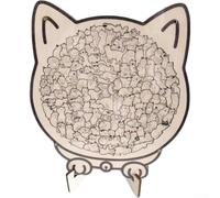 Rompecabezas de madera con un diseño de silueta de gato y 135 piezas individuales que apoyan el entrenamiento de la memoria, la capacidad de atención y la coordinación ojo-mano (color dragón)