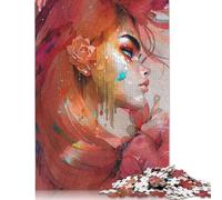 Rompecabezas de Madera Cuadrado Creativo de 500 Piezas de Autumn Fire FAE para Adultos, Juego Educativo, Juguete de desafío, 500 Piezas (52 x 38 cm)