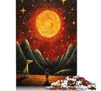 Rompecabezas de Madera Cuadrado Creativo Mi Dinosaurio y yo de 1000 Piezas para Adultos. Juego Educativo y Juguete de desafío. 1000 Piezas (75 x 50 cm).