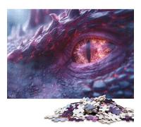 Rompecabezas de Madera Cuadrados creativos de 1000 Piezas con Forma de Ojo de dragón para Adultos 1000 Piezas (75 x 50 cm).