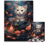 Rompecabezas de Madera de 1000 Piezas Becoming Koi Kitten Ideal para Adultos Juego Interactivo Familiar desafío Mental 1000 Piezas (75x50cm)