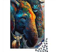 Rompecabezas de Madera de 1000 Piezas con Animales Salvajes de Colores para Adultos y Adolescentes a Partir de 12 años 1000 Piezas (75 x 50 cm).