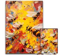 Rompecabezas de Madera de 1000 Piezas con diseño de Abejas, Halloween, Pascua y Año Nuevo, 50x75cm/19,68x29,52 Pulgadas.
