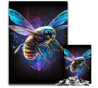 Rompecabezas de Madera de 1000 Piezas con diseño de Abejas para Adultos, Familiares y Amigos, para Mayores de 14 años, 50x75cm/19,68x29,52 Pulgadas.