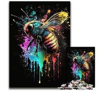 Rompecabezas de Madera de 1000 Piezas con diseño de Abejas para Adultos, Ideal para familias, para estimular el Cerebro y como Regalo para Adolescentes 50x75cm/19,68x29,52 Pulgadas.