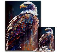 Rompecabezas de Madera de 1000 Piezas con diseño de águila Calva para Adultos, Ideal para Adolescentes y coleccionistas, Regalo de Viaje, Actividad Familiar, 50x75cm (19,68x29,52 Pulgadas).