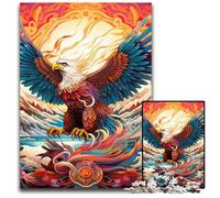 Rompecabezas de Madera de 1000 Piezas con diseño de águila Colorida, Ideal para Decorar, para Adultos y familias, 50x75cm/19,68x29,52 Pulgadas.