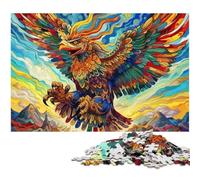 Rompecabezas de Madera de 1000 Piezas con diseño de águila Colorida, Ideal para Decorar, para Adultos y familias, 50x75cm/19,68x29,52 Pulgadas.