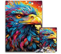Rompecabezas de Madera de 1000 Piezas con diseño de águila Colorida para Adultos, Ideal como decoración para el hogar o la Oficina, 50x75cm/19,68x29,52 Pulgadas.