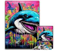 Rompecabezas de Madera de 1000 Piezas con diseño de Ballena Pintada a Mano para Adultos, un Rompecabezas desafiante y Relajante para Adolescentes 50x75cm/19,68x29,52 Pulgadas
