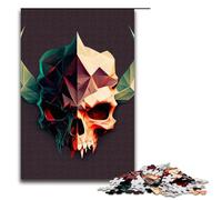 Rompecabezas de Madera de 1000 Piezas con diseño de Calavera de Demonio orco para Adultos, Ideal para niños a Partir de 12 años, Juego desafiante, 1000 Piezas