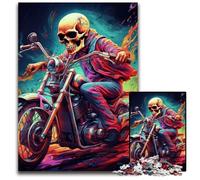 Rompecabezas de Madera de 1000 Piezas con diseño de Calaveras Coloridas para Adultos, un desafío para la Mente y un Juguete Relajante para Adolescentes 50x75cm/19,68x29,52 Pulgadas.