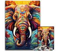 Rompecabezas de Madera de 1000 Piezas con diseño de Elefante, Ideal para Decorar, para Adultos y familias, 50x75cm/19,68x29,52 Pulgadas.