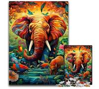 Rompecabezas de Madera de 1000 Piezas con diseño de Elefante, Ideal para Decorar, para Adultos y familias, 50x75cm/19,68x29,52 Pulgadas