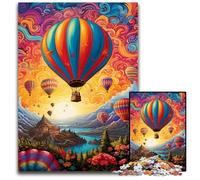 Rompecabezas de Madera de 1000 Piezas con diseño de Globo aerostático, Ideal para Adultos y Adolescentes, cumpleaños y Vacaciones, 50x75cm/19,68x29,52 Pulgadas.