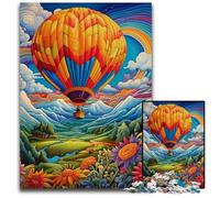 Rompecabezas de Madera de 1000 Piezas con diseño de Globo aerostático para Adultos, decoración del hogar, 50x75cm/19,68x29,52 Pulgadas.