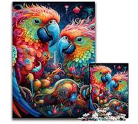 Rompecabezas de Madera de 1000 Piezas con diseño de Loro Colorido para Adultos, Ideal para Adolescentes y para Disfrutar en Familia, 50x75cm/19,68x29,52 Pulgadas.