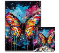 Rompecabezas de Madera de 1000 Piezas con diseño de Mariposas, Ideal para Adultos y Adolescentes, Regalo de cumpleaños y Vacaciones, 50x75cm/19,68x29,52 Pulgadas.