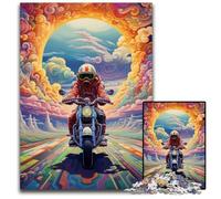 Rompecabezas de Madera de 1000 Piezas con diseño de Motocicleta, Ideal para Adultos y Adolescentes, 50x75cm/19,68x29,52 Pulgadas.