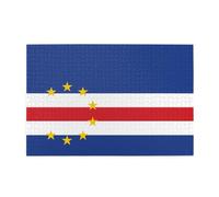 Rompecabezas de madera de 1000 piezas con la bandera de WZYWHJ de Cabo Verde impresa para adultos y niños, perfecto para diversión familiar, alivio del estrés