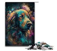 Rompecabezas de Madera de 1000 Piezas con la fábula del Perro Golden Retriever para Adultos 75x50cm