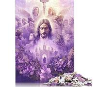 Rompecabezas de Madera de 1000 Piezas con la Imagen de Jesús para Adultos, Juego Educativo para Adolescentes (75 x 50 cm)