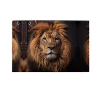 Rompecabezas de madera de 1000 piezas con texto en inglés "WZYWHJ the Lion's Gaze" impreso para adultos y niños, perfecto para diversión familiar, alivio del estrés