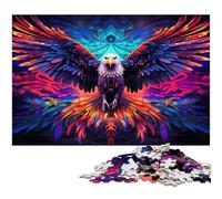 Rompecabezas de Madera de 1000 Piezas de águila Colorida para Adultos, un desafío para la Mente y un Juguete Relajante para Adolescentes 50x75cm/19,68x29,52 Pulgadas.