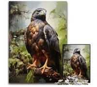 Rompecabezas de Madera de 1000 Piezas de Black Hawk in The Wild Juego Decorativo DIY Juguete Interactivo Familiar 1000 Piezas (38 x 26 cm)