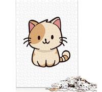 Rompecabezas de Madera de 1000 Piezas de Gato calicó para Adultos (75 x 50 cm)