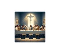 Rompecabezas de madera de 1000 piezas de La Última Cena de Cristo Jesús, ideal para las fiestas y el mejor ejercicio mental para adultos.