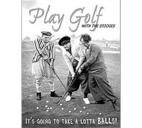 Rompecabezas de madera de 1000 piezas de Los Tres Chiflados jugando al golf 'Lotta Balls' - Apto para todos los entusiastas de los juguetes de rompe