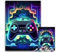 Rompecabezas de Madera de 1000 Piezas de Neon Game para Adultos y Adolescentes, cumpleaños y Vacaciones, 26 x 38 cm (10,23 x 14,96 Pulgadas).