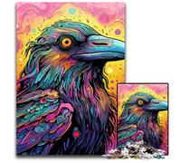 Rompecabezas de Madera de 1000 Piezas de Pato Morado Colorido para Adultos y Adolescentes, cumpleaños y Vacaciones, 50x75cm/19,68x29,52 Pulgadas.
