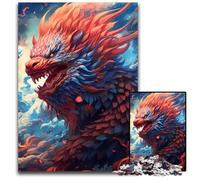 Rompecabezas de Madera de 1000 Piezas de Spirit Lion Dragon para Adultos. Un desafío para la Mente de Adolescentes, Ideal para una Noche de Juegos en Familia. 50x75cm (19,68x29,52 Pulgadas).