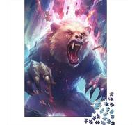 Rompecabezas de Madera de 1000 Piezas de Super Power Bear para Adultos, 1000 Piezas (75 x 50 cm)