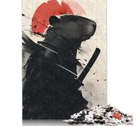 Rompecabezas de Madera de 1000 Piezas de un samurái Castor para Adultos y Adolescentes. Rompecabezas sostenible para Adultos, 1000 Piezas (75 x 50 cm).