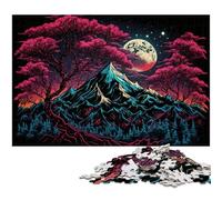 Rompecabezas de Madera de 1000 Piezas del Monte Fuji para Adultos y Adolescentes, cumpleaños y Vacaciones 50x75cm/19,68x29,52 Pulgadas