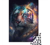 Rompecabezas de Madera de 1000 Piezas, diseño de Nebula Tiger5, Rectangular y Creativo, familias y Amigos, 1000 Piezas (75 x 50 cm)