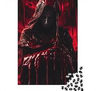 Rompecabezas de Madera de 1000 Piezas, diseño Sombra Roja Sangre, Juguetes educativos, 1000 Piezas (75x50cm)