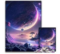 Rompecabezas de Madera de 1000 Piezas Galactic Purple Nature, Juego Creativo Familiar y decoración del hogar, Adolescentes, 50x75cm (19,68x29,52 Pulgadas)