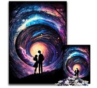 Rompecabezas de Madera de 1000 Piezas Historia de Amor cósmica para Adultos,Ideal para Relajarse y desafiarse,decoración Colorida para el hogar,Regalo Ideal para Amigos,50x75cm/19,68x29,52 Pulgadas.