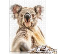 Rompecabezas de Madera de 1000 Piezas Koala Selfie para Adultos y Adolescentes (75 x 50 cm)