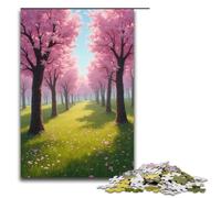 Rompecabezas de Madera de 1000 Piezas La Primavera ya está aquí para niños decoración del hogar 1000 Piezas (75 x 50 cm)
