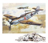 Rompecabezas de Madera de 1000 Piezas Messerschmitt Bf109 E3 para Adultos. Rompecabezas de ingenio para niños. 1000 Piezas (75x50cm)