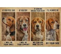 Rompecabezas de madera de 1000 piezas para adultos Beagle Dog If You Feel Sad I'll Be Your Smile Vintage Beagle Lovers Rompecabezas desafiante para jóvenes, juguetes y actividades de regalo