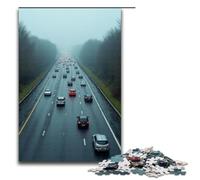 Rompecabezas de Madera de 1000 Piezas para Adultos Coches en la Carretera Juego Educativo para niños 1000 Piezas (75 x 50 cm)