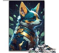 Rompecabezas de Madera de 1000 Piezas para Adultos, con diseño de Perro Corgi y realismo mágico, tamaño 50x75cm, Ideal para la Familia, para el Cerebro, para Decorar el hogar y como Regalo navideño.